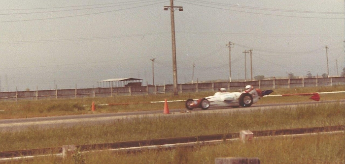 Chrisman and Cannon Hustler at the Nostalgia Races at Fremont/Baylands Raceway